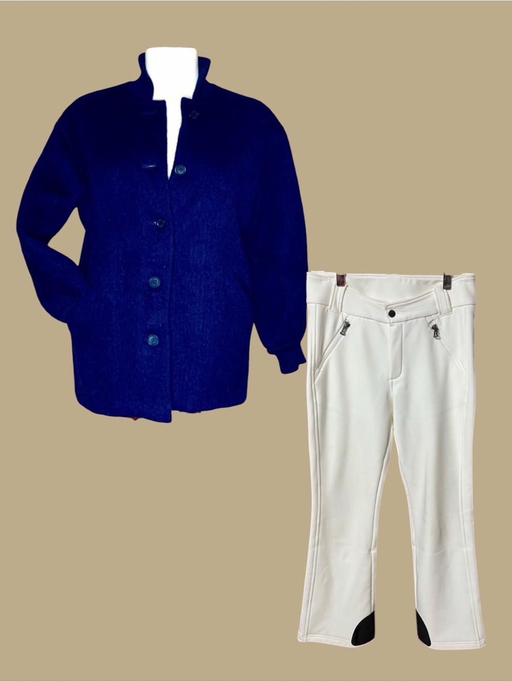 Bogner | Vintage Wool Navy Blue Coat